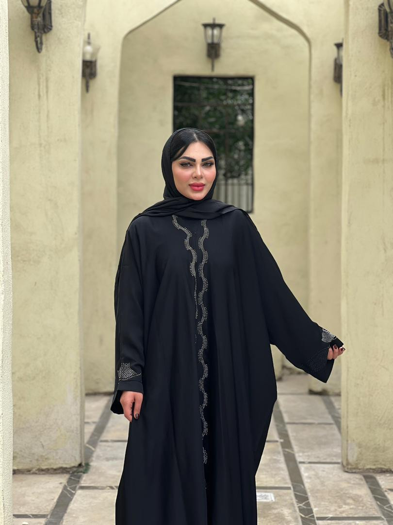 مانتو عبا اماراتی پارچه ندا