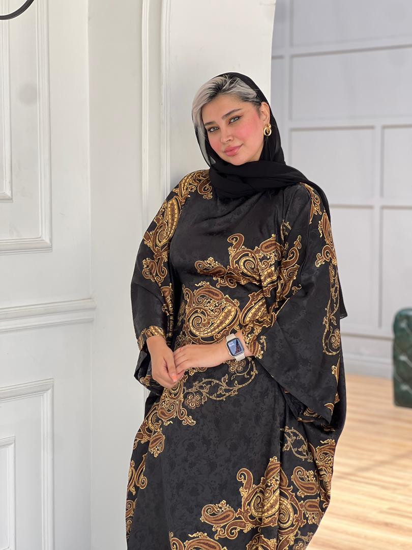 کفتان اماراتی پارچه ساتن ابریشم