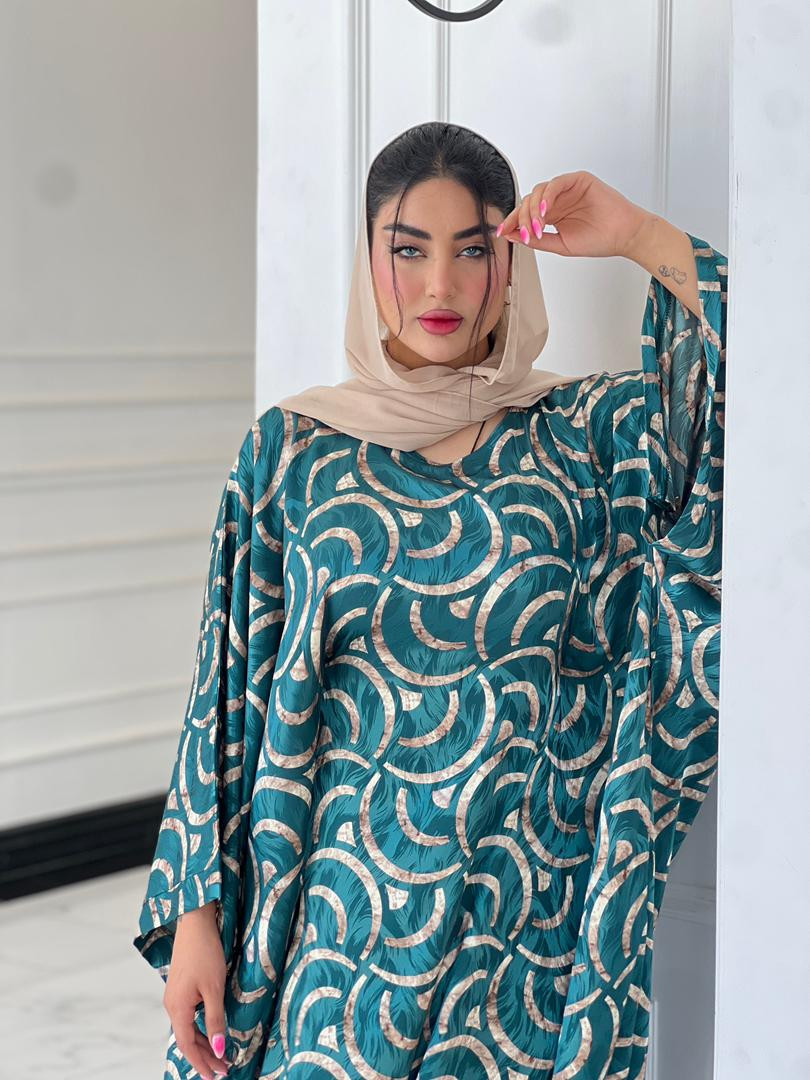 کفتان اماراتی پارچه ساتن ابریشم