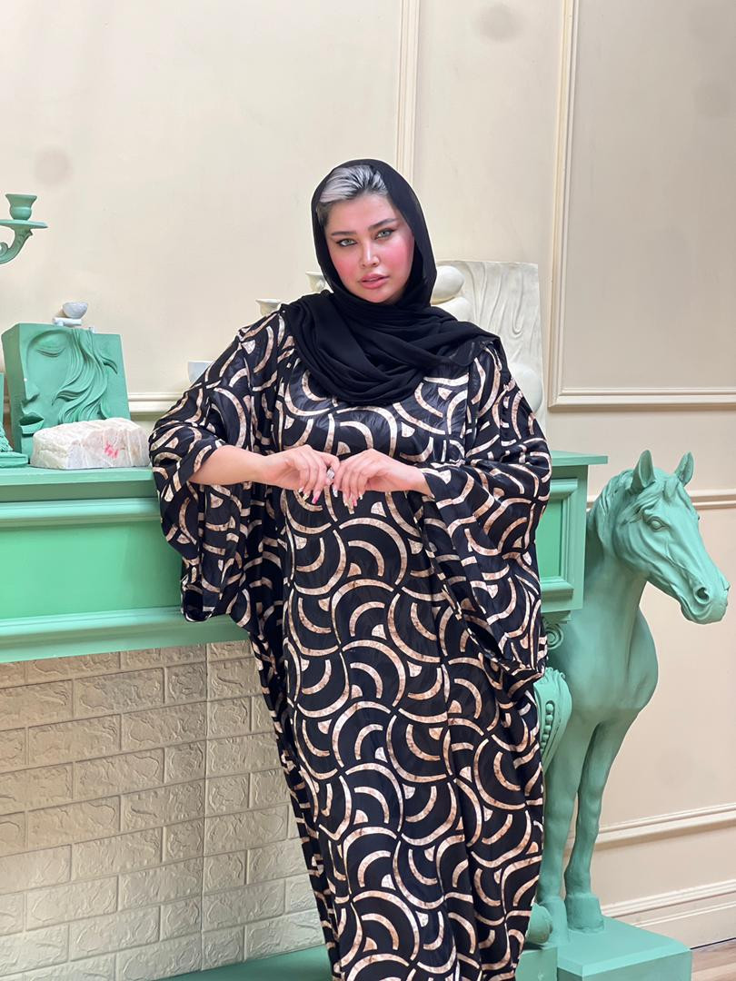 کفتان اماراتی پارچه ساتن ابریشم